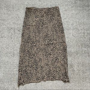 Brandy Melville cheetah midi skirt